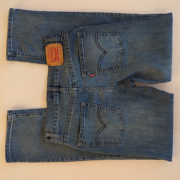 Levi's 514 Straight Distressed Jeans 16 Regular W28 x L28 Blue - Picture 6 of 16